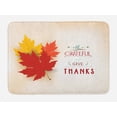 thumbnail image 1 of Saying Bath Mat, Be Grateful and Give Thanks Message Appreciation Themed Design with Maple Leaves, Plush Bathroom Decor Mat with Non Slip Backing, 29.5" X 17.5", Multicolor, by Ambesonne, 1 of 2