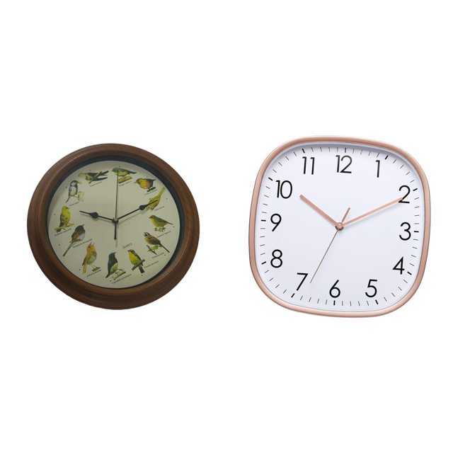 Reloj de pared decorativo digital con pájaro cantor, movimiento continuo sin , cristal PP, diseño único y elegante, ideal para el hogar, la ofic