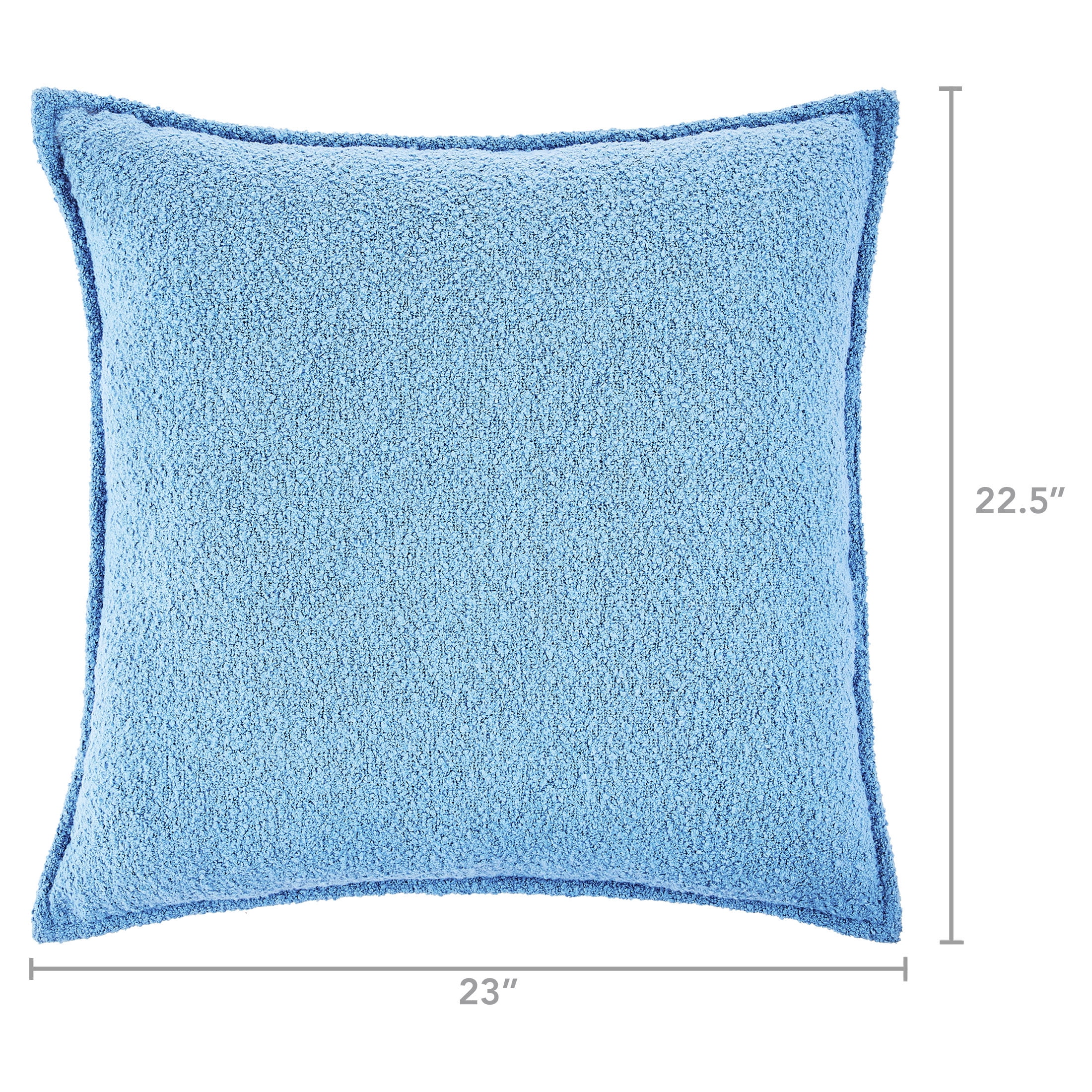 Mainstays Blue Boucle Decorative Pillow, 22 in x 22 in