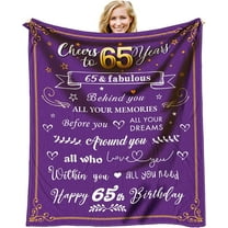 65th Birthday Gifts for Women Blanket - 65 Birthday Gifts for Mom or Wife - 1958 Birthday Gifts for Women - Gifts for 65 Year Old Woman - Cozy & Soft Flannel Throw Blanket 60 x 50 inch