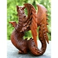 thumbnail image 2 of Wooden Dragon Handmade Sculpture Statue Handcrafted Gift Art Decorative Home Decor Figurine Accent Decoration Artwork Hand Carved Size: 12" tall x 10" wide x 5" deep, 2 of 9