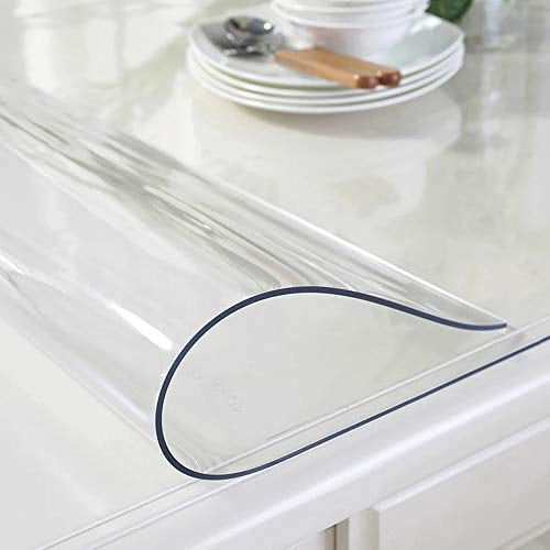 Ostepdecor Custom 72 X 42 Inch Clear Table Cover Protector 1 5mm Thick For Dining Room Plastic Tablecloth Cloth Pad Kitchen Wood Grai Com Ostepdecor Custom 72 X 42 Inch Clear, Table Pads 42 Round