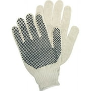 MCR SAFETY PVC Dots Knit/Polyester Gloves, White, 1 / Pack (Quantity)