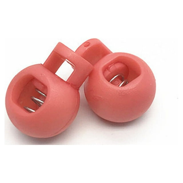 kurtrusly 2 Pcs Arrêts de Cordon Verrouillage Embouts Toggles Attaches Colorées Fermoirs Bouton Rouge Melon D\'eau 1ensemble