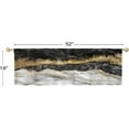 thumbnail image 2 of Black Gold Valance Curtains for Living Room, Marble Pattern Semi Sheer Kitchen Valances for Windows, Rod Pocket Short Window Treatment Decor, 52x18, 2 of 6