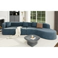 thumbnail image 4 of LUCKHAO 125.8" Modern Curved Floor Combination Sofa, Chenille Sectional Curved Sofa , Upholstery Sofa Couch, Large 2 Piece Modular Sectional Sofa for Living Room, no assembly required, 4 of 22