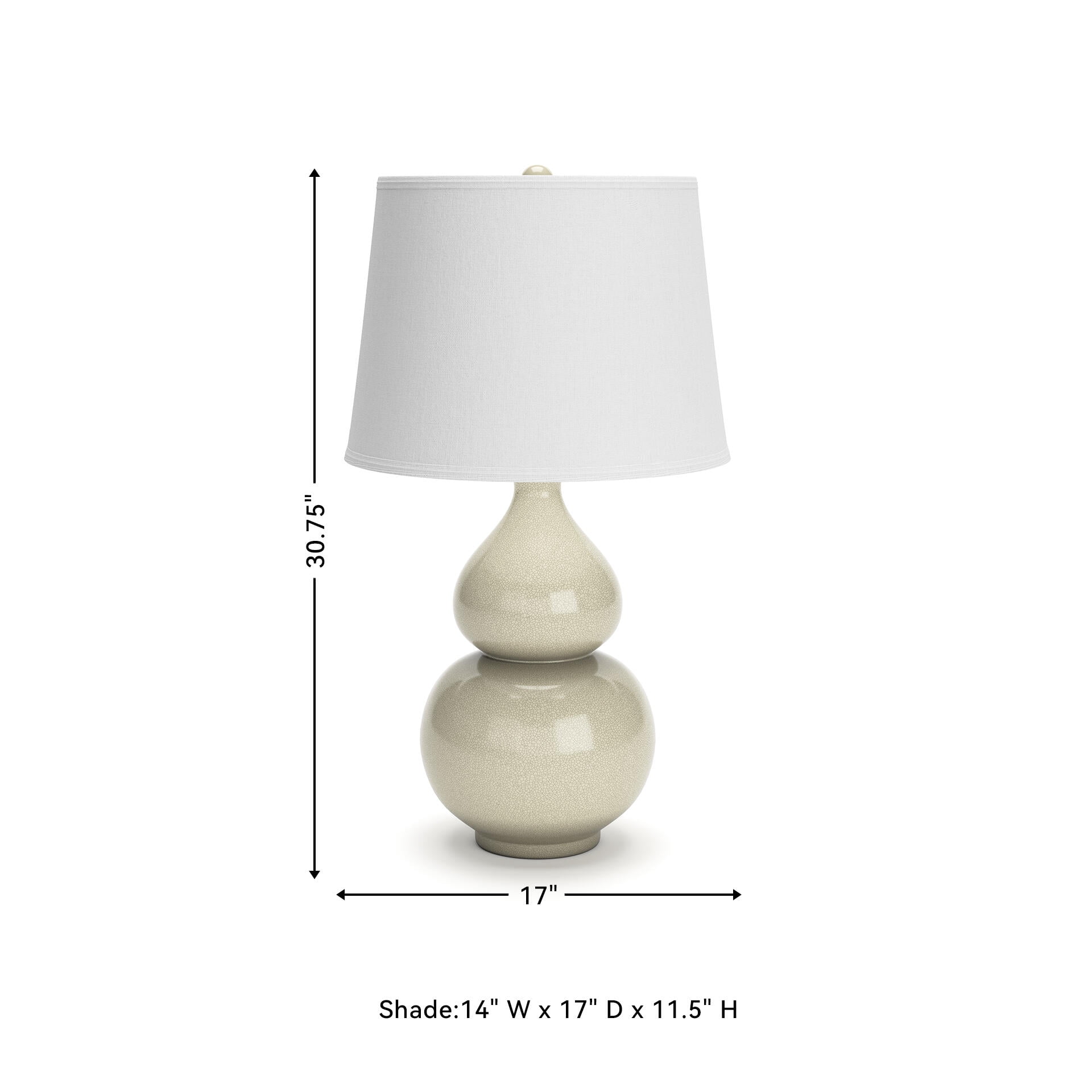 Signature Design by Ashley Contemporary Saffi Table Lamp  Cream
