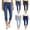 Blue, variant on Jean Capri Pants for Women High Waisted Ripped Skinny Jeans Stretchy Denim Capris 3/4 Length Denim Trousers Distressed Jeans Cropped Jeggings with Pockets