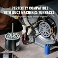 thumbnail image 6 of VEVOR 3/4HP Furnace Blower Motor, 208/230V 3.85Amps, 1075RPM 5 Speeds, CW/CCW Rotation, 48 Frame 4.8" Shaft Length, 10μF/450V Capacitor + 11" Hold Hoop, 6 of 9