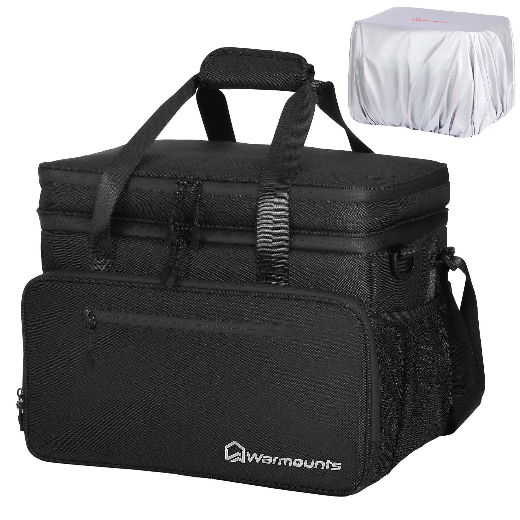 WARMOUNTS Insulated Bag 48 Cans & Soft Cooler Bag 2 in 1, w/ Insulating Cover, Upgraded Leakproof Camping Cooler Bag 2 Compartment for Camping Hiking Picnic Beach