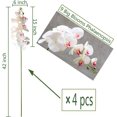 thumbnail image 2 of 9 Heads Artificial Phalaenopsis Flowers Artificial Orchid Flowers 4 inch Stem Plants for Home Décor (Purple), 2 of 5