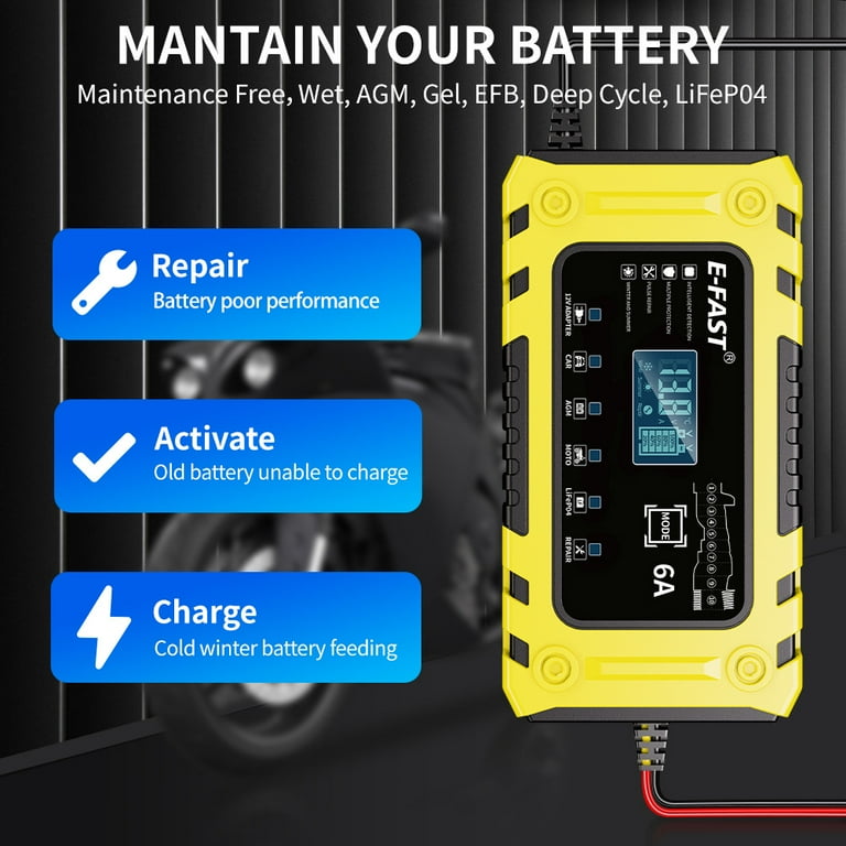 Sentryse 12V 6A Smart Battery Charger and Trickle Charger photo 4