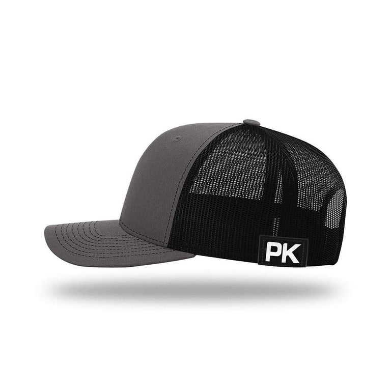 Printed Kicks Bass Fishing Adult Baseball Cap - Unisex Charcoal & Black  Snapback Hat 