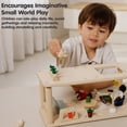 thumbnail image 6 of PlanToys® Wooden Dollhouse Gathering Room with Sunroom | Living Room Furniture Set with Sofa, Garden, Lamp & Accessories | Open Ended Role Play Space for Dollhouse Expansion, 6 of 9