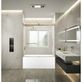 thumbnail image 2 of Kingston Brass KVTDE603121L7 60-Inch Acrylic Rectangular 3-Wall Alcove Tub Combo with Tub Door (Left Hand Drain) in White/Brushed Brass, 2 of 9