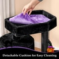 thumbnail image 3 of Gothic Cat Tree with Coffin Bed Goth Cat Tower Coffin Cat Tree Cat Condo with Cat Scratching Post, Spider Hanging Ball Black Purple Kitten Pet Furniture, 3 of 8