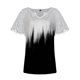 thumbnail image 4 of Mujeres Tops Casual verano encaje manga corta Split cuello túnica impresa camisetas camisetas Tops OAVQHLG3B Store lin121212, 4 of 4