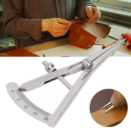 

Stainless SteelFine Marking Gauge Rotating Ruler For Woodworking Cursor Measuring Device WithInner And Outer Size Distance Between 2 Points