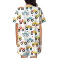 thumbnail image 3 of Picia Cartoon Monster Trucks Pajamas Sets for Women Soft Short-Sleeved Pjs with Lounge Shorts Two Piece Sleepwear-XX-Large, 3 of 9