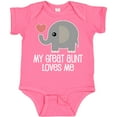 thumbnail image 3 of Inktastic Great Aunt Loves Me Elephant Boys or Girls Baby Bodysuit, 3 of 5