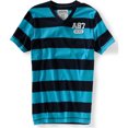 thumbnail image 1 of Aeropostale - Camiseta gráfica A87 con cuello en V para hombre, azul, extra pequeña, 1 of 2