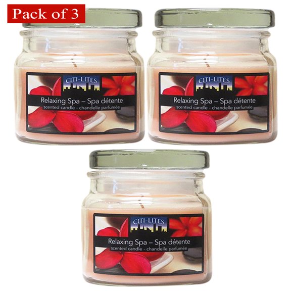 Candle Jars 2.5 Ounce Apothecary Jar-Relaxing Spa (Pack of 3)
