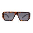 thumbnail image 2 of Flat Top Mobster Angular Modern Metal Hinge Racer Sunglasses Tortoise - Black, 2 of 4