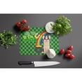 thumbnail image 3 of Longhaired Black and White #2 Chihuahua St. Patrick's Day Glass Cutting Board Large 12 in x 15 in, 3 of 5