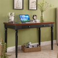 thumbnail image 2 of Bowery Hill Bureau de Maison avec Tiroir Noir et Roux, 2 of 7