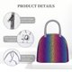 thumbnail image 4 of Easygdp Leopard Neon Rainbow Gradient Bolsa de Almuerzo Insulada Grande, Forro de Aluminio, Diseño Espacioso, a Prueba de Fugas, Ideal para Trabajo, Picnics, Viajes y Actividades al Aire Libre, 4 of 6