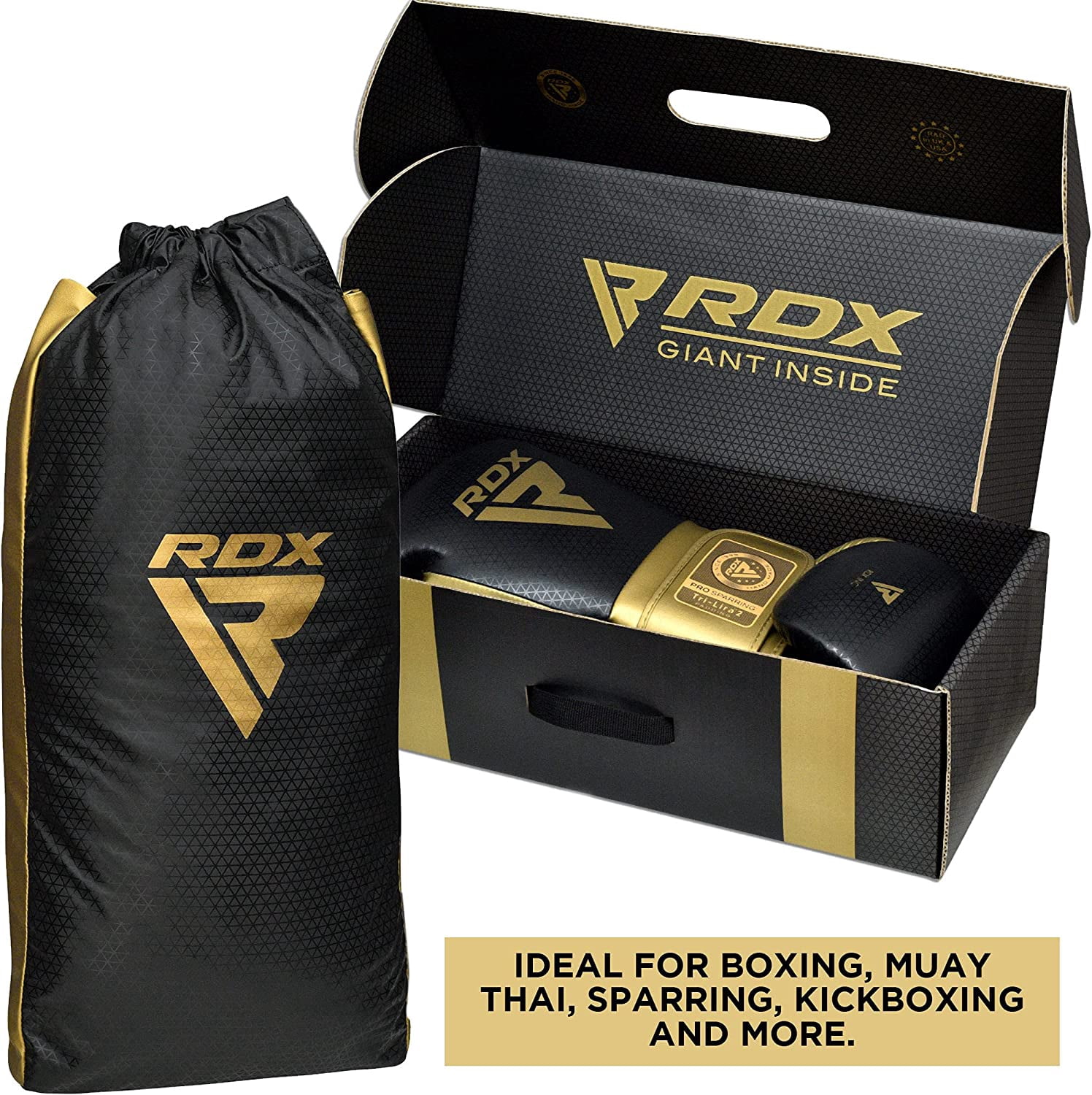 RDX Boxing Gloves for Training Muay Thai Mitts Maya Hide Leather MARK PRO Glove for Sparring, Kickboxing, Fighting, Punch Bags, Focus Pads, Double End Ball Punching