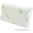 thumbnail image 2 of Hidetex Bamboo Memory Foam Pillow - Contour Sleeping Pillow with Soft Washable Cover (50×30cm, 1lb), 2 of 6