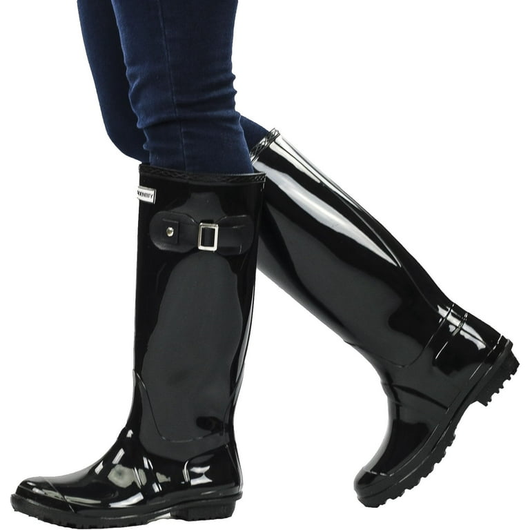 Exotic Identity Original Tall Rain Boots Waterproof PVC Nonslip