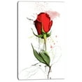thumbnail image 2 of Illustration Dessinée à la Main Rose Rouge - Impression sur Toile Florale, 2 of 3