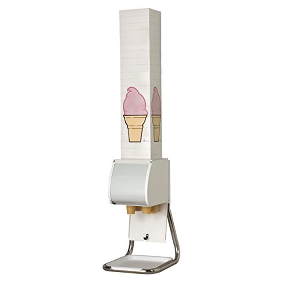 Dispense-Rite 812483015613 BCDS-BFL Ice Cream Cone Dispenser, 15-1/2" H x 9" W x 11-1/4" D, White