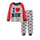 thumbnail image 2 of Conjunto de pijamas para niños pequeños con eslogan "I Love Dad" I Love Mom" xuanjing  unisex, 2 of 2