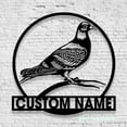 thumbnail image 4 of Craftnamesign Custom Pigeon Peace Bird Metal LED Light, Custom Dove Pet Homing Bird Name Sign, 4 of 5