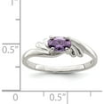 thumbnail image 4 of Sterling Silver Purple Oval Cz Ring (Size 6) Made In Thailand qr4422-6, 4 of 6