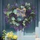 thumbnail image 4 of Guirnalda de lavanda artificial en forma de corazón Colgante de pared Puerta de entrada Granja 42cm Guirnalda para el día de San Valentín Jardín, 4 of 8
