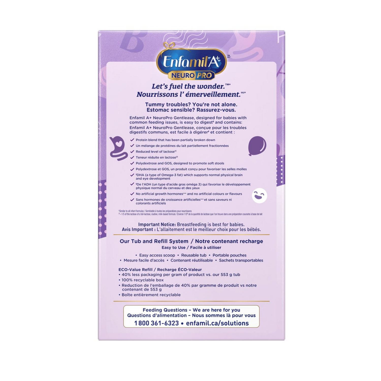 Enfamil+® Formule pour bébé A+ NeuroPro Gentlease , remplir 862g (2x431g)