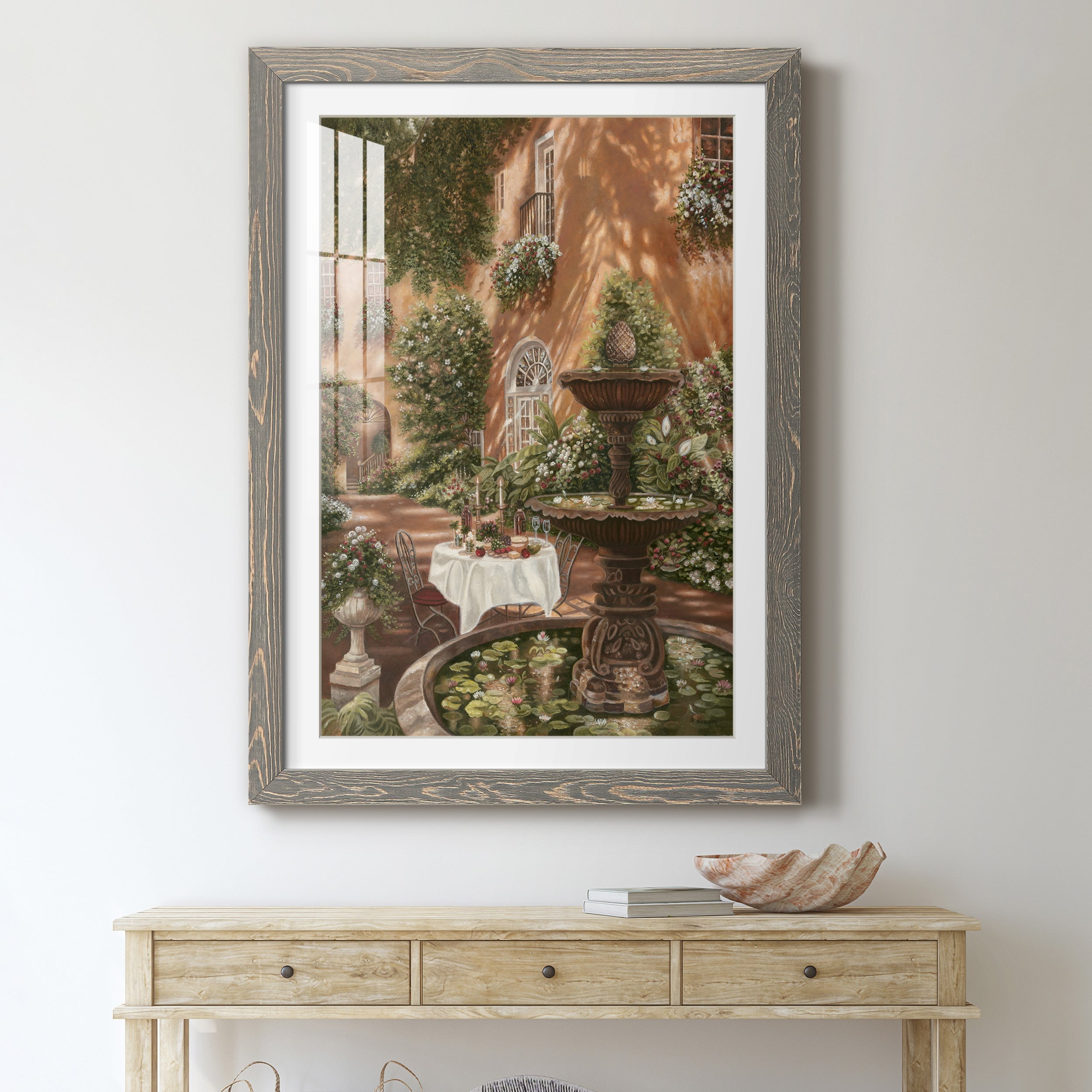 Evening Cocktails II - Premium Framed Print - Distressed Barnwood Frame - Ready to Hang