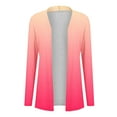 thumbnail image 4 of QUYUON Sweatshirt Cardigan for Women Deals Long Sleeve Open Cardigan for Women Polyester V-Neck Cardigans Cardigan Jacket Style Q-6907 Fall Cardigan Sweater Outerwear Coat Pink L, 4 of 5