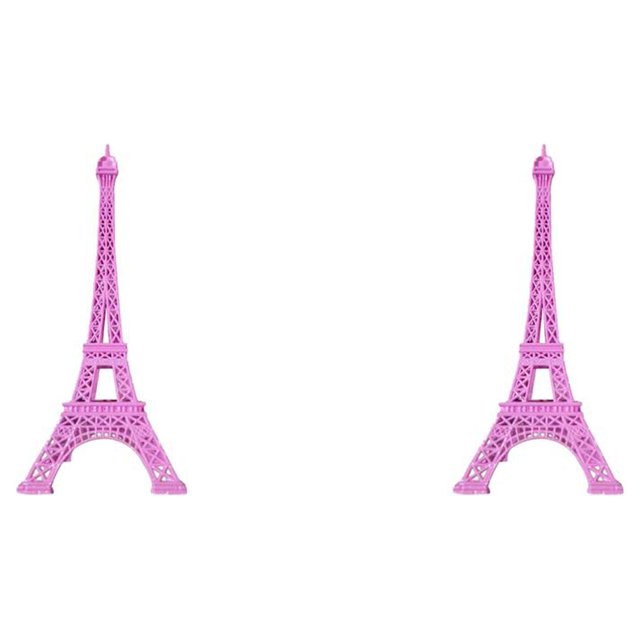 Decodeary 100 Brand new Colorful France Paris Tower Home Decoration Metal Model no1 18cm 2Set