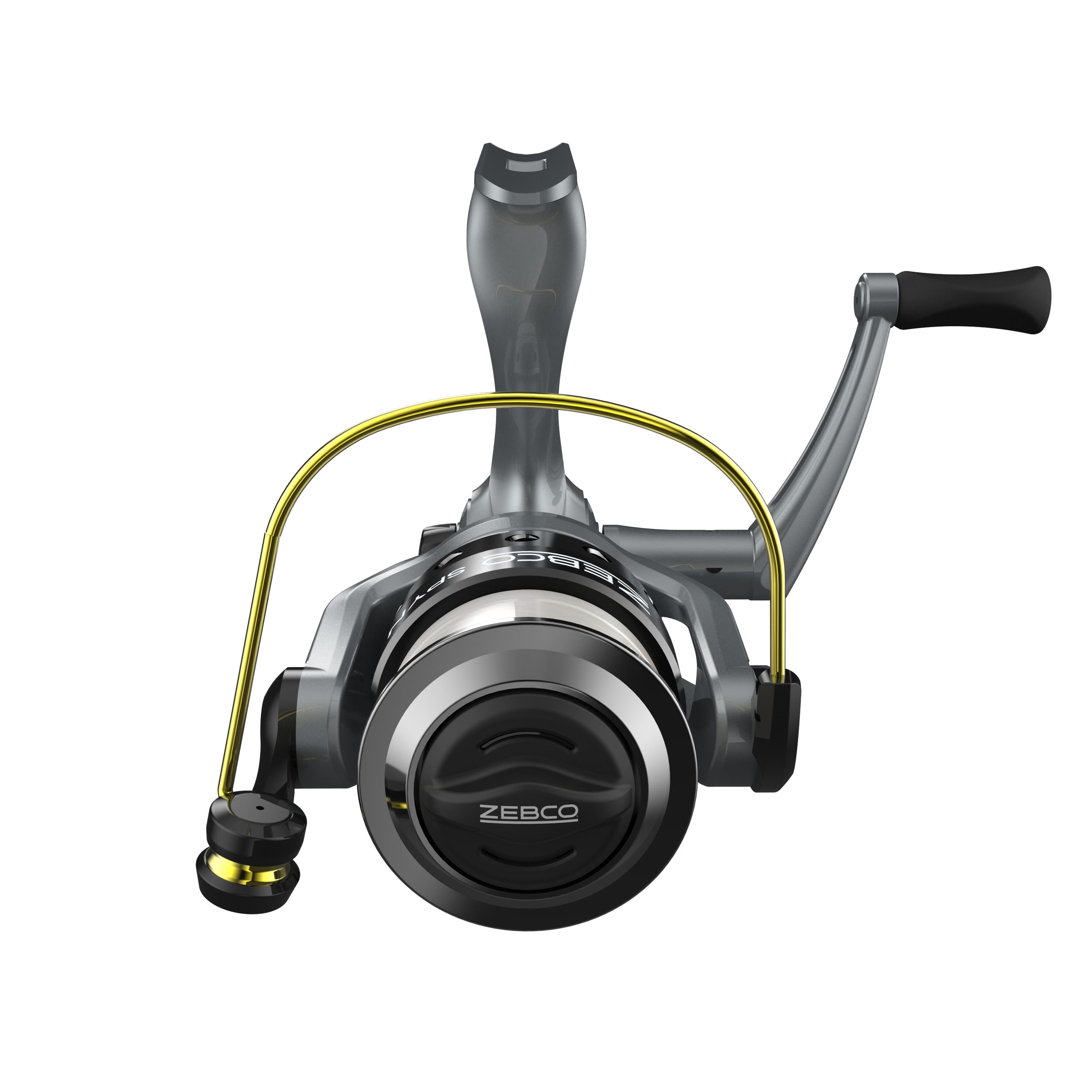 Zebco Spyn Spinning Fishing Reel, Size 30 Reel, Silver/Black, Clam