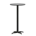 thumbnail image 2 of Emma + Oliver Bronze 23.25'' Round Bar Height Metal Table with Flip-Up Top for Indoor and Outdoor Use, 2 of 11