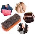 thumbnail image 4 of Lot de 2 brosses à chaussures en bois et crin de cheval pour l'entretien du cuir, la protection, le graissage, le polissage (type D), 4 of 4