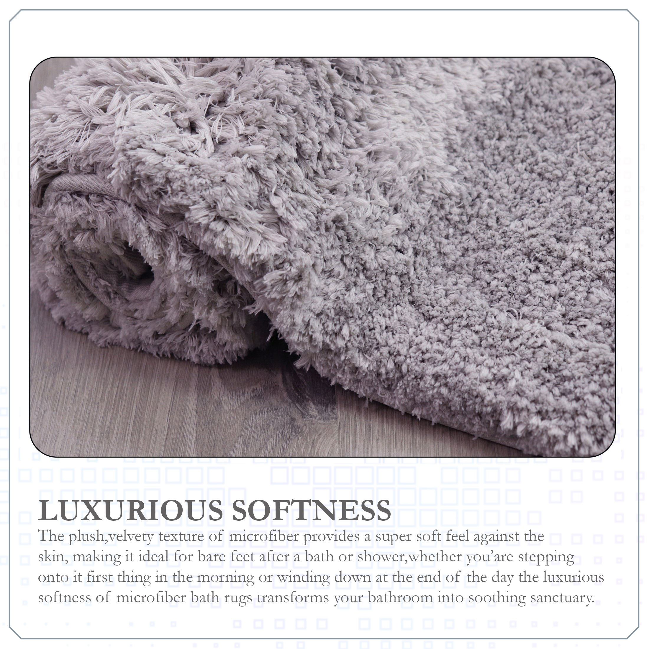 Essential 2-Piece Bathroom Contour and Toilet Lid Cover Set, Plush Microfiber Contour Rug and Non-Slip Toilet Lid Cover, Ultra Absorbent, Quick-Dry, Machine Washable, Grey