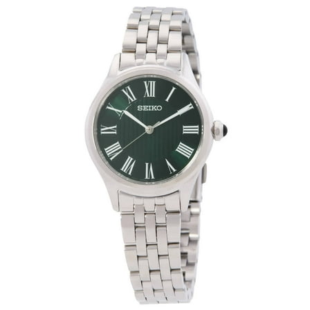Seiko Classic Quartz Green Dial Ladies Watch SUR611P1