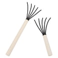 thumbnail image 1 of HLONK 2 Pcs Rake with Wood Handle Clamming Oyster Sand Scoops for Beach Ice Fishing Skimmer, 1 of 7