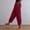 Wine, variant on Outfmvch linen pants for women Straight-legs Boho Wide Leg High Waist Drawstring Pants Women Beach Long Pants Lace Side Paper Bag Pants Drawstring Elastic Waist Pull On Pants Work Pants Women Beige L